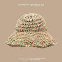 Straw Hat Japanese Style Hand Woven Womens Summer Lace Straw Hat Japanese Style Hand Woven Womens Summer Lace