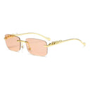 Unisex Classic Rimless Sunglasses with Leopard Design Trend Unisex Classic Rimless Sunglasses with Leopard Design Trend