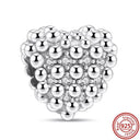 Crown Flowers Heart Silver Bead Charm Pandora Accessory Crown Flowers Heart Silver Bead Charm Pandora Accessory