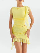 Mozision Ruffle Two Piece Set Stylish Women's Dress Fashion Mozision Ruffle Two Piece Set Stylish Women's Dress Fashion