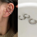 Silver Leaf Ear Cuff Clip Earrings Unisex Stylish Jewelry Silver Leaf Ear Cuff Clip Earrings Unisex Stylish Jewelry
