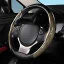 Carbon Fiber Leather Steering Cover for Enhanced Control Comfort Carbon Fiber Leather Steering Cover for Enhanced Control Comfort