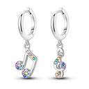 Zircon Heart Shaped Silver Earrings Elegant Gift for Women Zircon Heart Shaped Silver Earrings Elegant Gift for Women