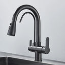 Quyanre Matte Black Filtered Crane For Kitchen Faucet Quyanre Matte Black Filtered Crane For Kitchen Faucet