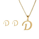 Fashion Stainless Steel Alphabet Initial Necklace Set For Women Fashion Stainless Steel Alphabet Initial Necklace Set For Women