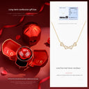 Four-Leaf Clover Foldable Sterling Silver Clavicle Chain Four-Leaf Clover Foldable Sterling Silver Clavicle Chain