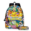 2PC Pikachu Cartoon Backpack Two-Piece Pokemon School Bag 2PC Pikachu Cartoon Backpack Two-Piece Pokemon School Bag