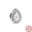 Crown Flowers Heart Silver Bead Charm Elegant Pandora Accessory Crown Flowers Heart Silver Bead Charm Elegant Pandora Accessory