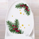 Green Plant Leaves Bathroom Wall Sticker Waterproof Decor Green Plant Leaves Bathroom Wall Sticker Waterproof Decor