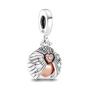 Fashion Pink Pansy Flower Pendant Bead 925 Sterling Silver Fashion Pink Pansy Flower Pendant Bead 925 Sterling Silver