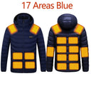 Men Nine Zone Heated Jacket USB Winter Electric Coat Men Nine Zone Heated Jacket USB Winter Electric Coat