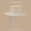Straw Hat Japanese Style Women's Hand-Woven Summer Lace Straw Hat Japanese Style Women's Hand-Woven Summer Lace