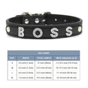 Leather Personalized Pet Collar with Rhinestone Letters for Dogs Leather Personalized Pet Collar with Rhinestone Letters for Dogs