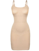Seamless Women's Tummy Control Full Slip Body Shaper Dress Seamless Women's Tummy Control Full Slip Body Shaper Dress