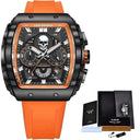 LIGE Skull Mens Chronograph Watch Stylish Quartz Wristwatch LIGE Skull Mens Chronograph Watch Stylish Quartz Wristwatch