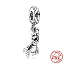 Sterling Silver Puppy Family Zircon Pendant For Dog Lovers Sterling Silver Puppy Family Zircon Pendant For Dog Lovers