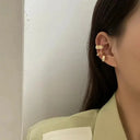 Silver Leaf Ear Cuff Clip Earrings Unisex Stylish Jewelry Silver Leaf Ear Cuff Clip Earrings Unisex Stylish Jewelry