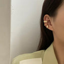 Silver Leaf Ear Cuff Clip Earrings Stylish Unisex Jewelry Silver Leaf Ear Cuff Clip Earrings Stylish Unisex Jewelry