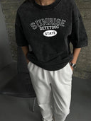 Mineral Wash Urban Vintage Tee: Y2k Streetwear Style Mineral Wash Urban Vintage Tee: Y2k Streetwear Style