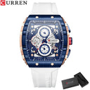 Curren Chronograph Square Dial Men's Wristwatch Luxury Curren Chronograph Square Dial Men's Wristwatch Luxury