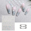 Marble Blue Nail Art Stickers Golden Wave Line Kit Set Marble Blue Nail Art Stickers Golden Wave Line Kit Set
