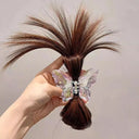 Half Tie Feather Crab Clip for High Ponytail Accessory Half Tie Feather Crab Clip for High Ponytail Accessory