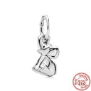 Sterling Silver Puppy Family Zircon Pendant For Dog Lovers Sterling Silver Puppy Family Zircon Pendant For Dog Lovers