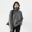 Cozy Mohair Turtleneck Sweater for Women Stylish Pullover Cozy Mohair Turtleneck Sweater for Women Stylish Pullover