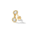 Moon Stud Earring Sterling Silver Jewelry With Zircon Glam Moon Stud Earring Sterling Silver Jewelry With Zircon Glam
