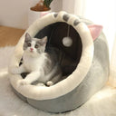 Cozy Cartoon Cat Bed: Cute Design with Detachable Cushion Cozy Cartoon Cat Bed: Cute Design with Detachable Cushion