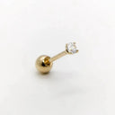 Moon Stud Earring Sterling Silver Jewelry With Zircon Glam Moon Stud Earring Sterling Silver Jewelry With Zircon Glam