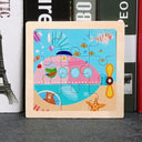 Kids Cartoon Animal Traffic Wooden Educational Puzzle Set Kids Cartoon Animal Traffic Wooden Educational Puzzle Set