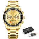 LIGE Stainless Steel Mens Quartz Watch Sleek Timepiece LIGE Stainless Steel Mens Quartz Watch Sleek Timepiece