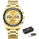 LIGE Stainless Steel Men's Quartz Watch Sleek Functional Timepiece LIGE Stainless Steel Men's Quartz Watch Sleek Functional Timepiece