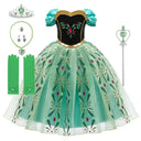 Enchanting Snow Queen Princess Floral Costume Elsa Anna Dress Enchanting Snow Queen Princess Floral Costume Elsa Anna Dress