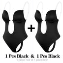 Backless Deep V Neck Thong Bodysuit Bra Invisible Shaper Backless Deep V Neck Thong Bodysuit Bra Invisible Shaper