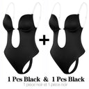 Backless Deep V Neck Thong Bodysuit Shapewear Invisible Bra Backless Deep V Neck Thong Bodysuit Shapewear Invisible Bra