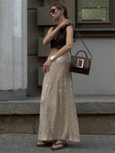 Sequin Maxi Skirt: Glamorous High Waist Glitter Elegance Sequin Maxi Skirt: Glamorous High Waist Glitter Elegance