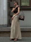 Sequin Maxi Skirt Glamorous High Waist Glitter Elegance Sequin Maxi Skirt Glamorous High Waist Glitter Elegance