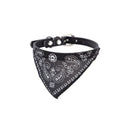 Dog Cat Bandana Collar Scarf with Leather Accessories Stylish Adjustable Neckwear Dog Cat Bandana Collar Scarf with Leather Accessories Stylish Adjustable Neckwear
