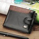 Slim Leather Hipster Wallet: Stylish Billfold with Compartments Slim Leather Hipster Wallet: Stylish Billfold with Compartments