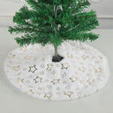 Elegant Faux Fur Christmas Tree Skirt with Sequins Elegant Faux Fur Christmas Tree Skirt with Sequins