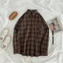 Oversized Plaid Shirt: Korean Fashion Statement Piece for Women Oversized Plaid Shirt: Korean Fashion Statement Piece for Women