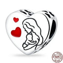 Sparkling Zircon Heart Charm Pendant Sterling Silver Jewelry Sparkling Zircon Heart Charm Pendant Sterling Silver Jewelry