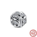 Crown Flowers Heart Silver Bead Charm Elegant Pandora Accessory Crown Flowers Heart Silver Bead Charm Elegant Pandora Accessory
