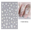 Butterfly and Fruit Nail Sticker Set with 5D Floral Designs Butterfly and Fruit Nail Sticker Set with 5D Floral Designs