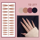 24Ps Set Square Head Coffin Pink Matte French Fake Nails 24Ps Set Square Head Coffin Pink Matte French Fake Nails