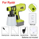 Cordless 800ML Electric Paint Sprayer For Makita Milwaukee Bosch Cordless 800ML Electric Paint Sprayer For Makita Milwaukee Bosch