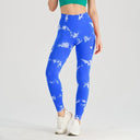 Yoga Leggings with Sculpting Tummy Control and Butt Lift Tie Dye Bleach Design Yoga Leggings with Sculpting Tummy Control and Butt Lift Tie Dye Bleach Design
