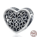 Sparkling Zircon Heart Charm Pendant Sterling Silver Jewelry Sparkling Zircon Heart Charm Pendant Sterling Silver Jewelry